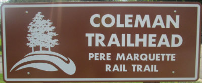 Coleman-Trailhead-sign--Pere-Marquette-MI-2015_09-06