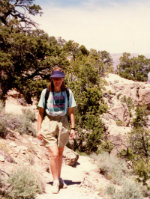 Sandra-Schmid-hiking-at-Grand-Canyon-AZ-trip-out-West-1990
