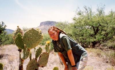 Sandra-Schmid-hiking-desert-trail-Tucson-AZ-5-17-02